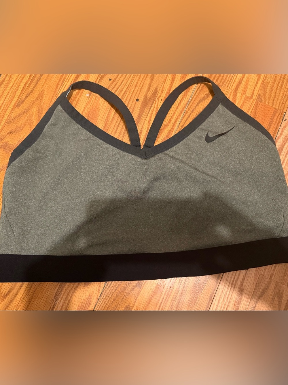 Nike Olive & Black Strappy Sports Bra